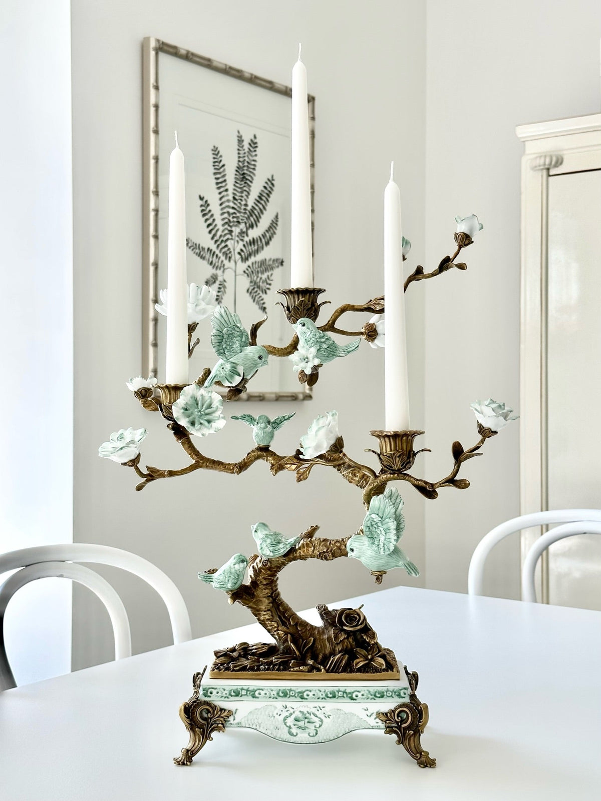 Bird Tree Candelabra Green - Zjoosh