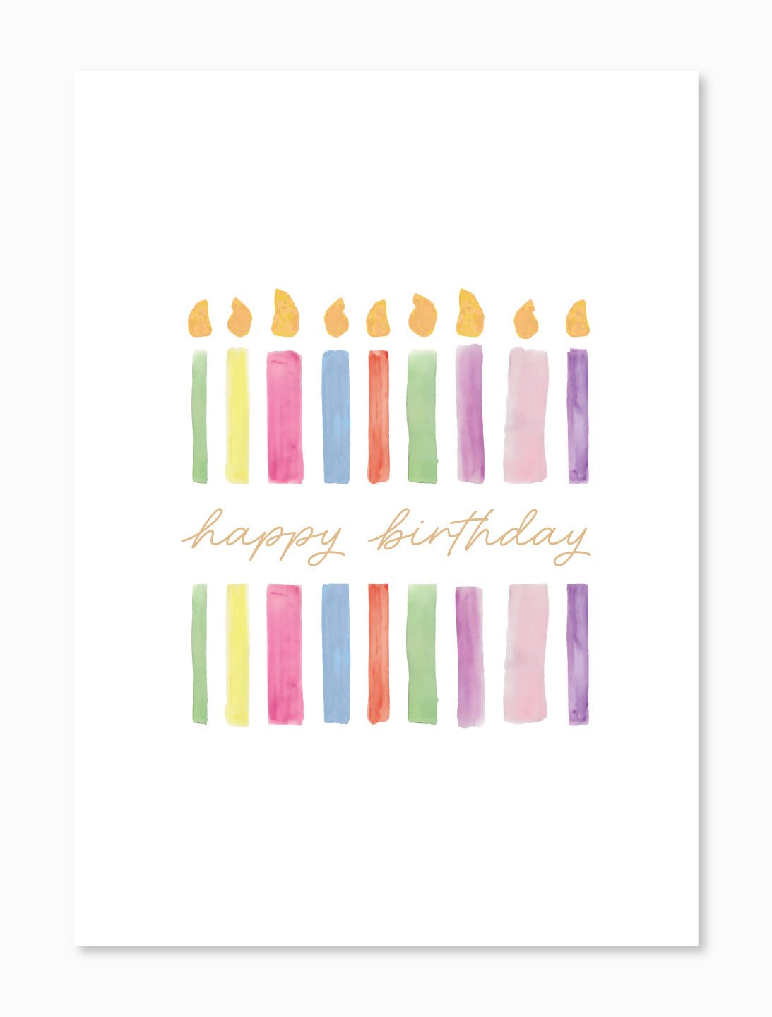Birthday Candles Card - Zjoosh