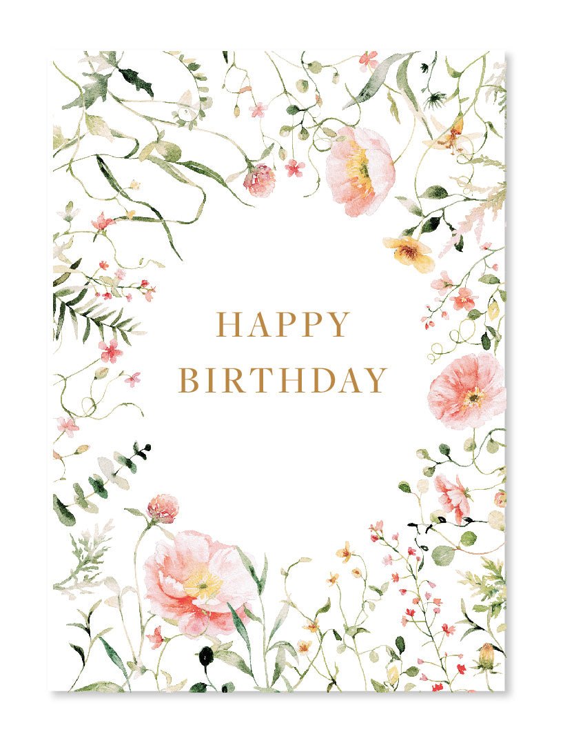 Birthday Spring Blooms Card - Zjoosh