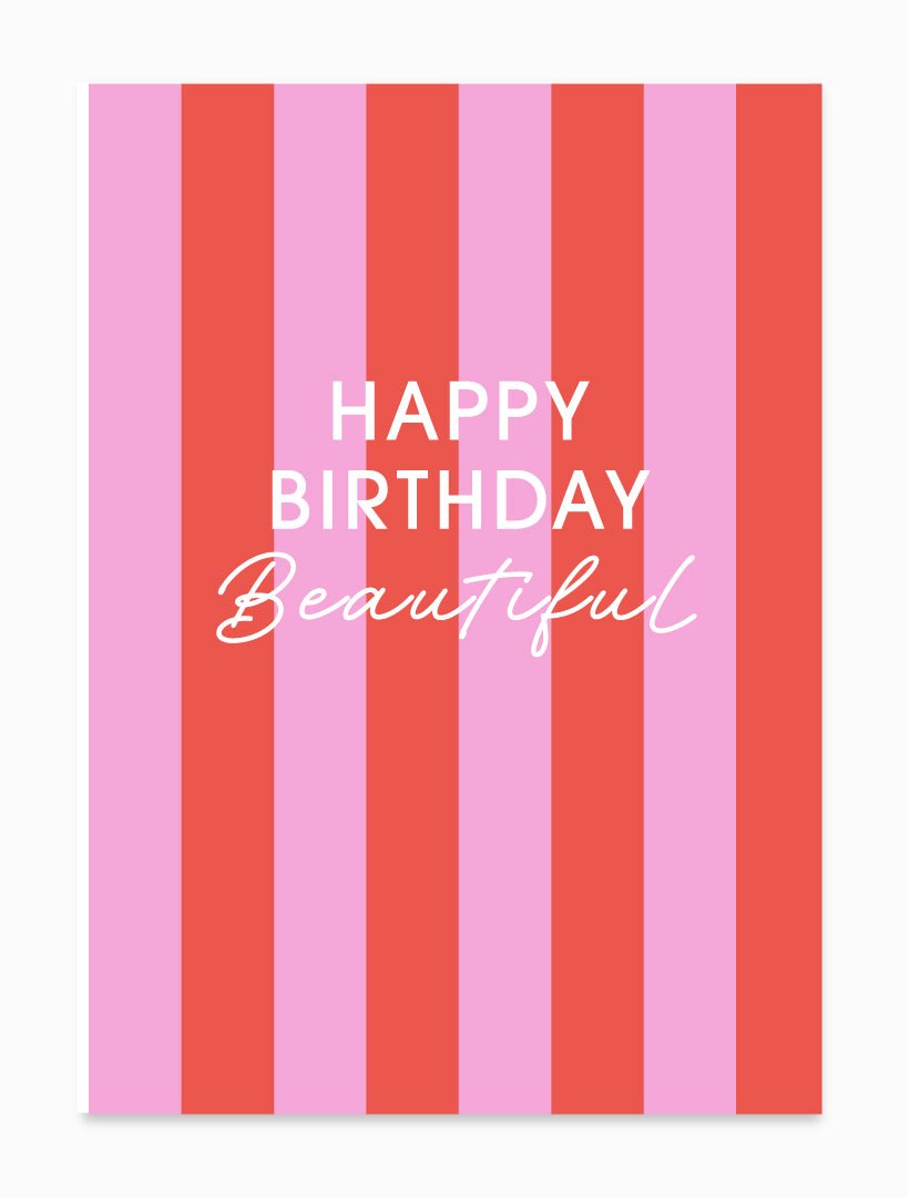Birthday Stripes Card - Zjoosh