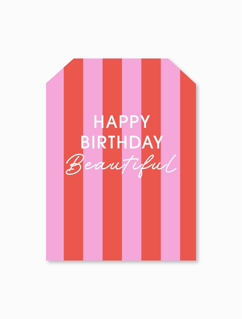 Birthday Stripes Tag - Zjoosh