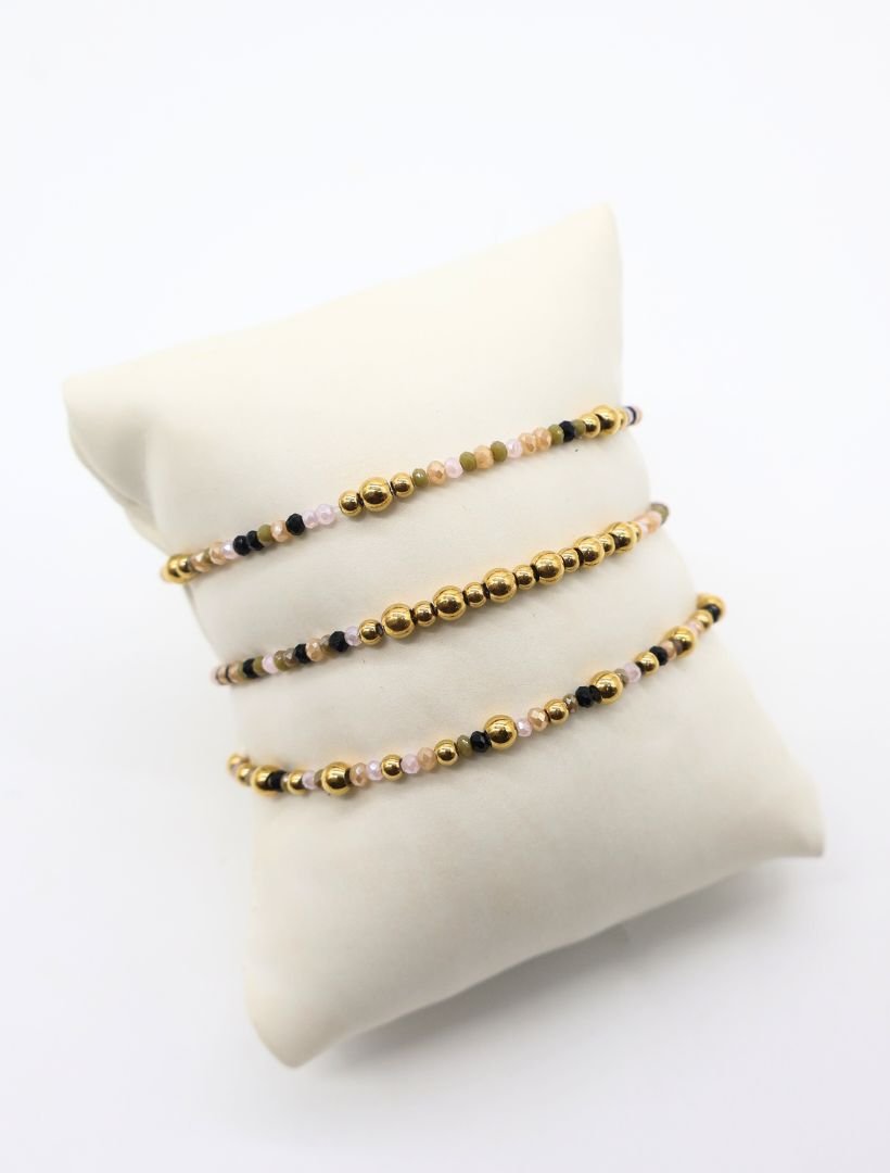 Black and Gold Bracelet Set - Zjoosh