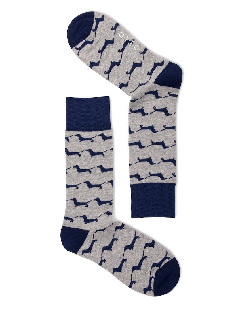 Blue Stripe Dachies Socks - Zjoosh