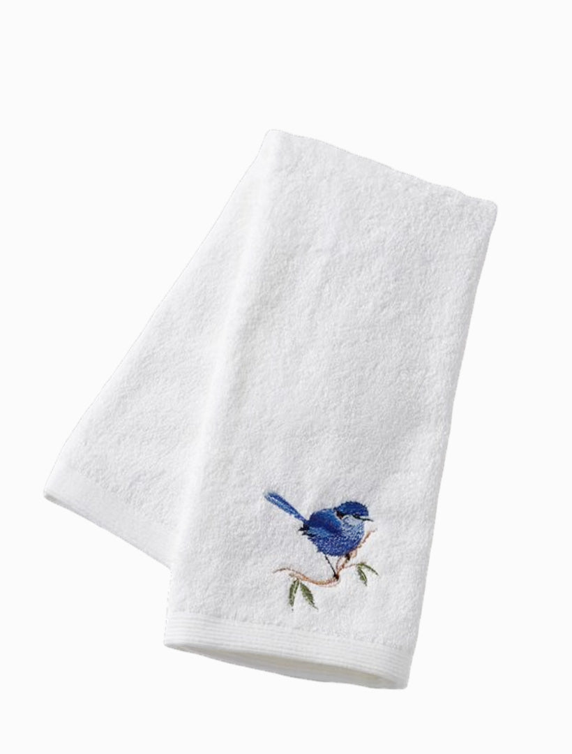 Blue Wren Hand Towel - Zjoosh
