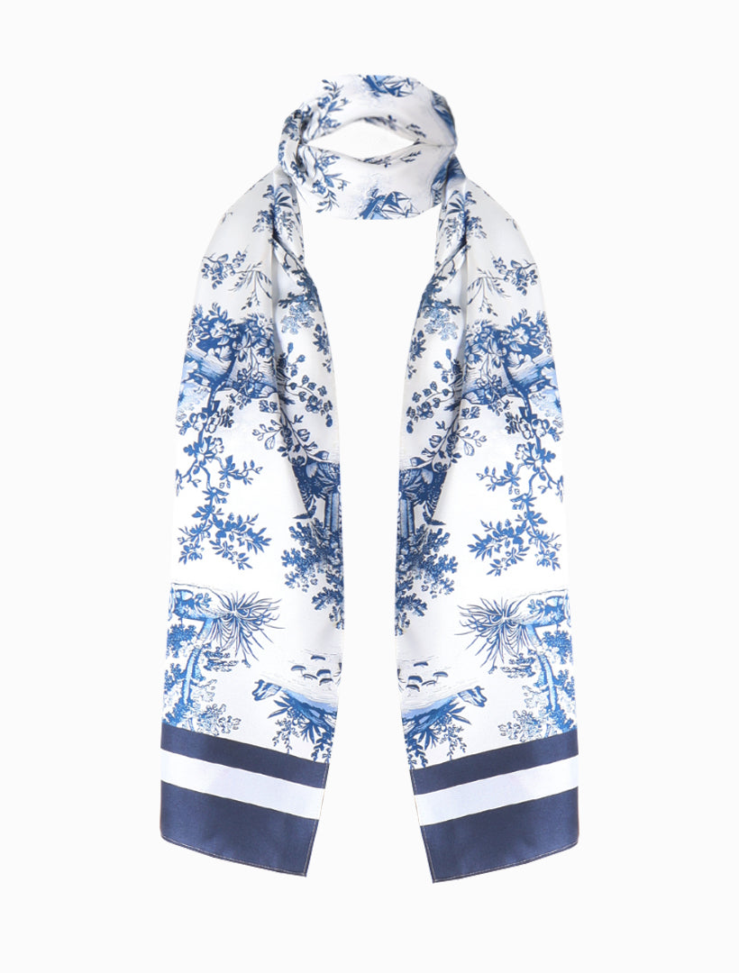 Front view - Toile silk scarf 