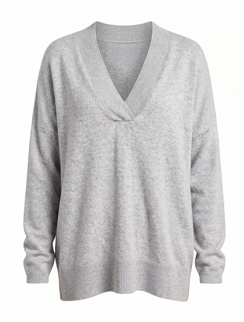 Boyfriend Cashmere Jumper Grey - Zjoosh