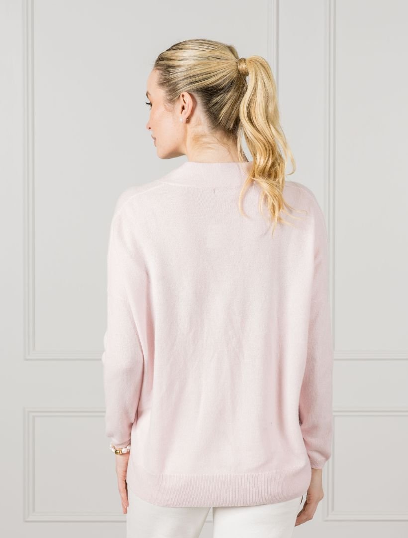 Boyfriend Cashmere Jumper Pink - Zjoosh