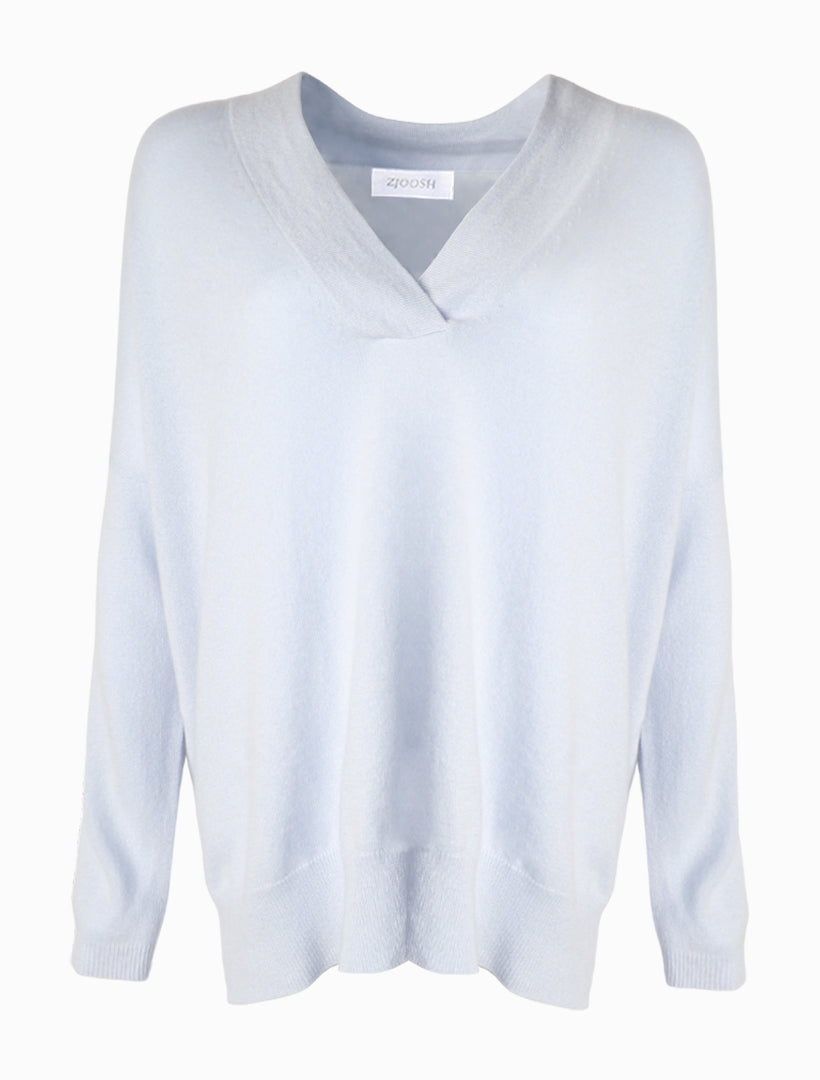 Boyfriend Cashmere Jumper Pale Blue