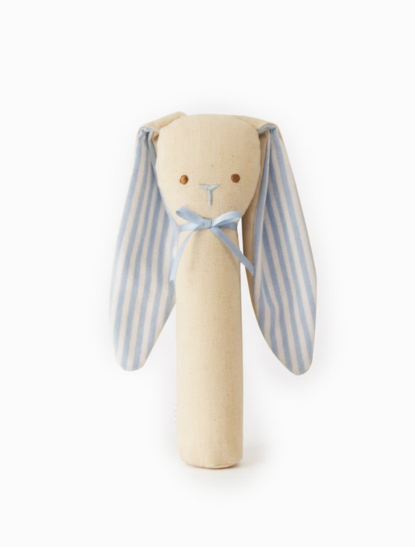 Bunny Rattle and Squeaker Linen Blue - Zjoosh