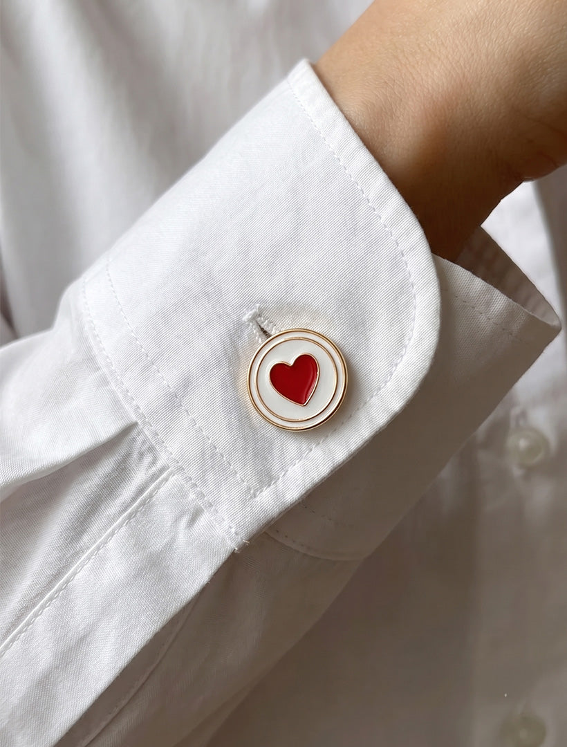 Heart on My Sleeve Button Cover Set of 2