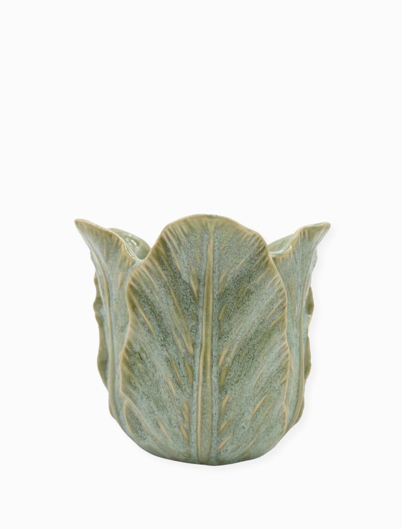 Cabbage Leaf Pot Light Green Large - Zjoosh