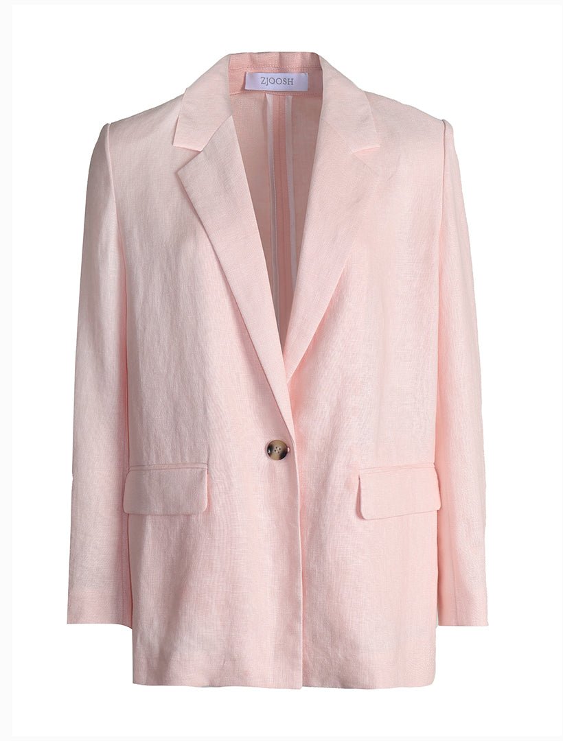 Camden Linen Jacket Pink - Zjoosh