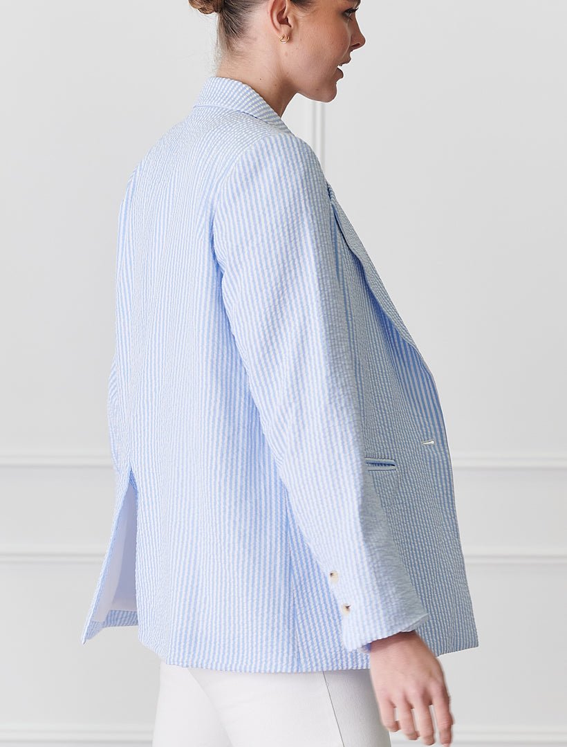 Camden Stripe Jacket Blue White - Zjoosh