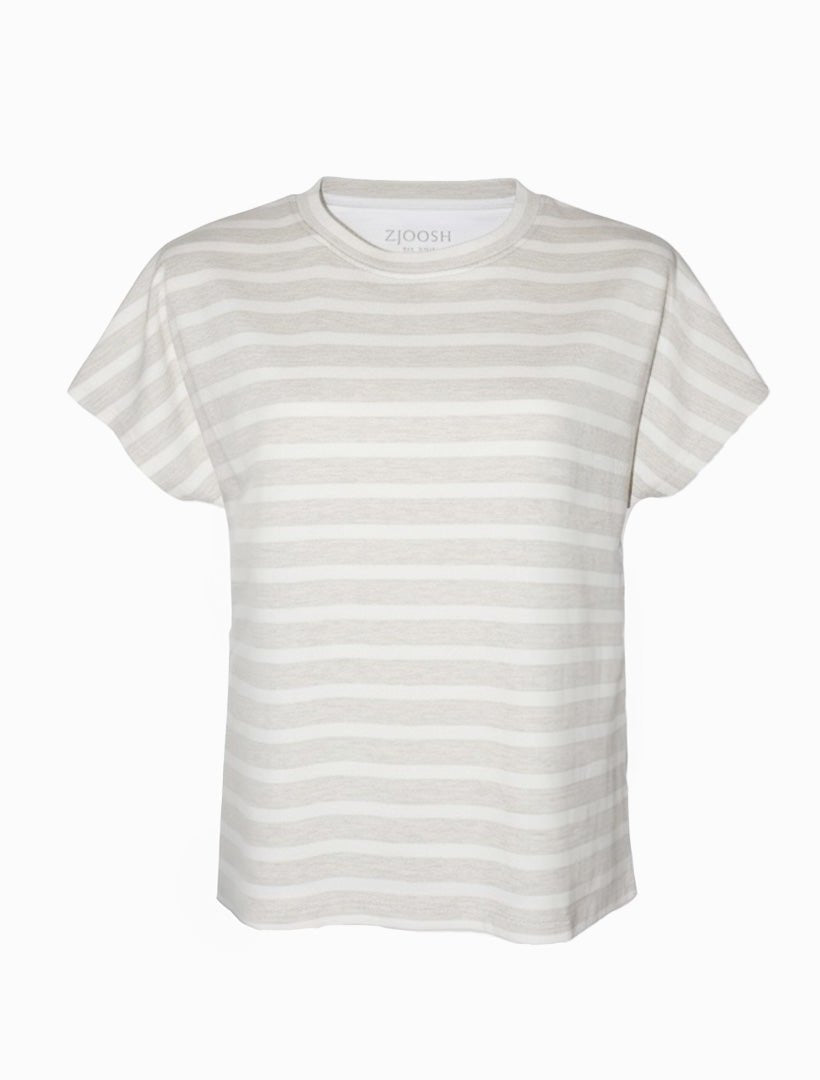 Campbell Tee Grey White - Zjoosh