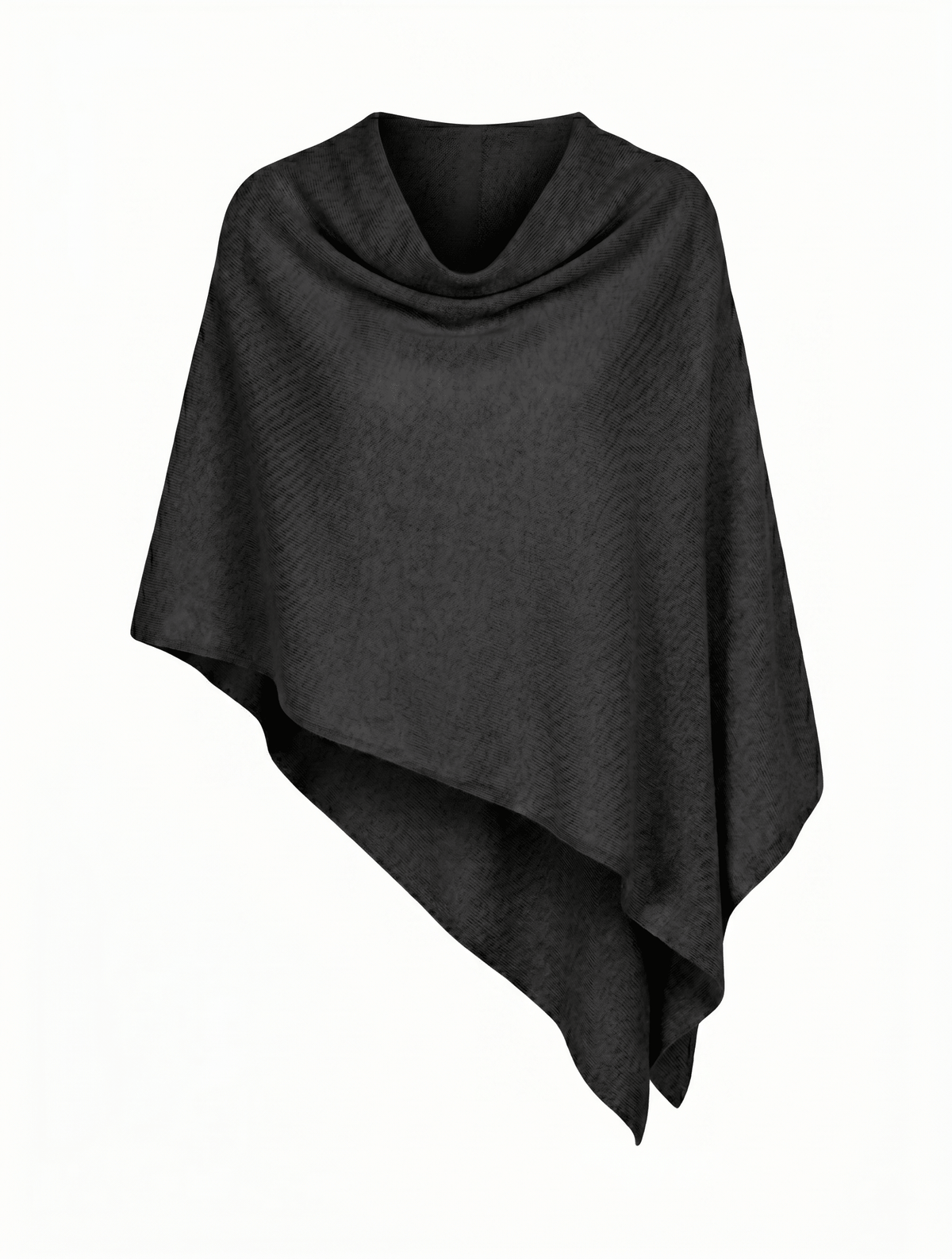 Cashmere Ponchette Black - Zjoosh