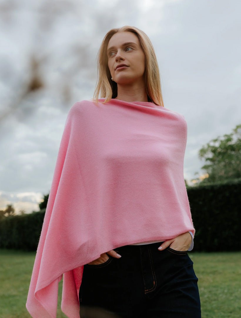 Cashmere Ponchette Bright Pink - Zjoosh