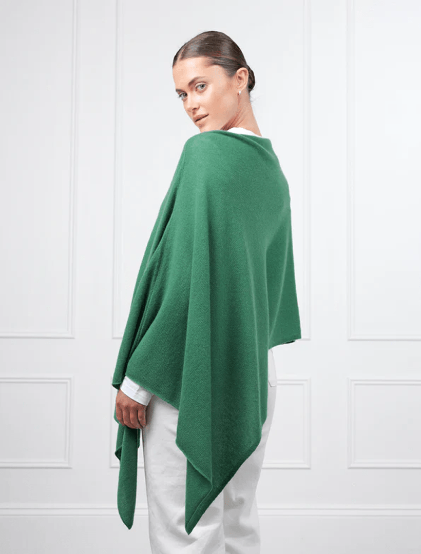 Cashmere Ponchette Green - Zjoosh