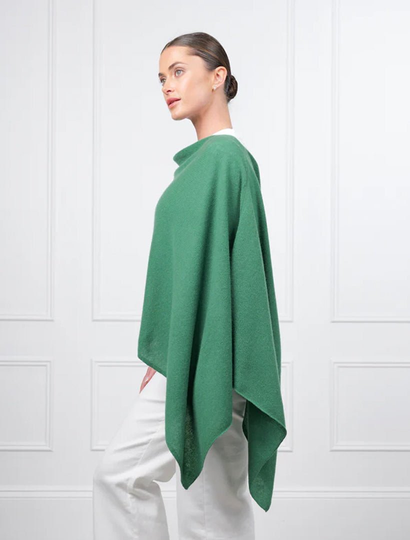 Cashmere Ponchette Green - Zjoosh