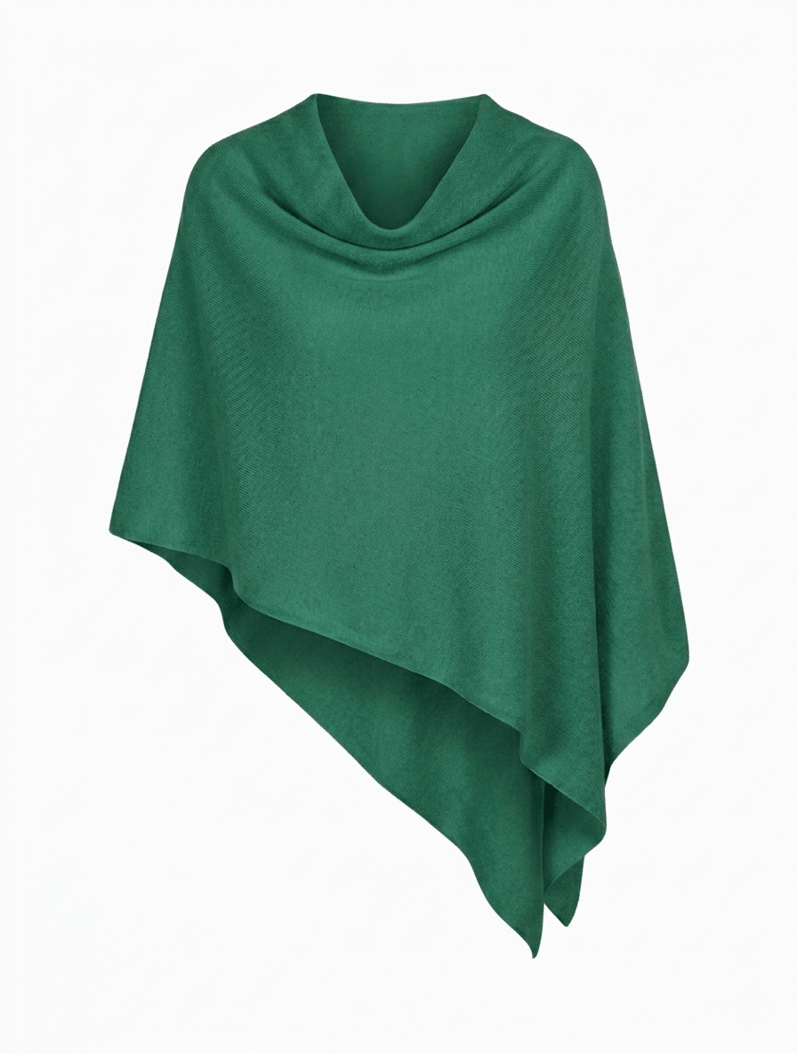 Cashmere Ponchette Green - Zjoosh