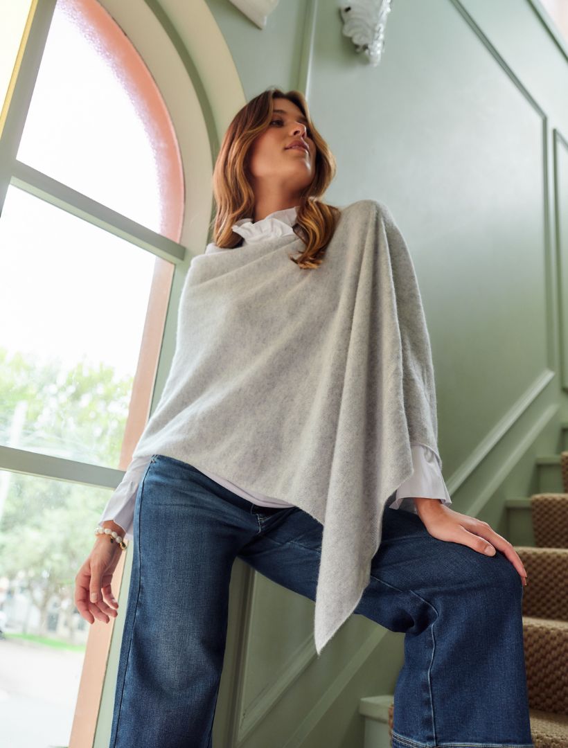 Cashmere Ponchette Grey - Zjoosh