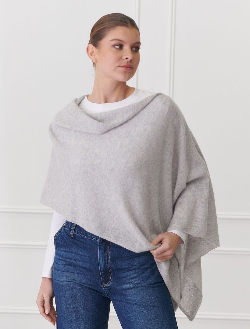 Cashmere Ponchette Grey - Zjoosh