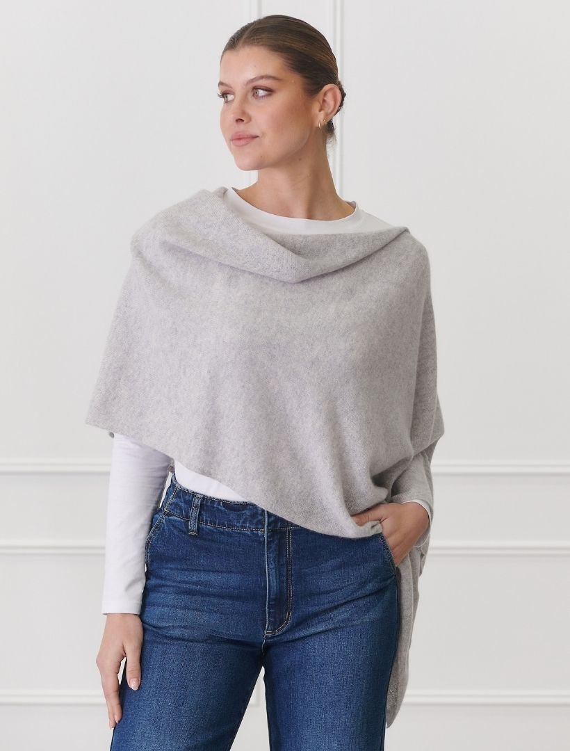 Cashmere Ponchette Grey - Zjoosh