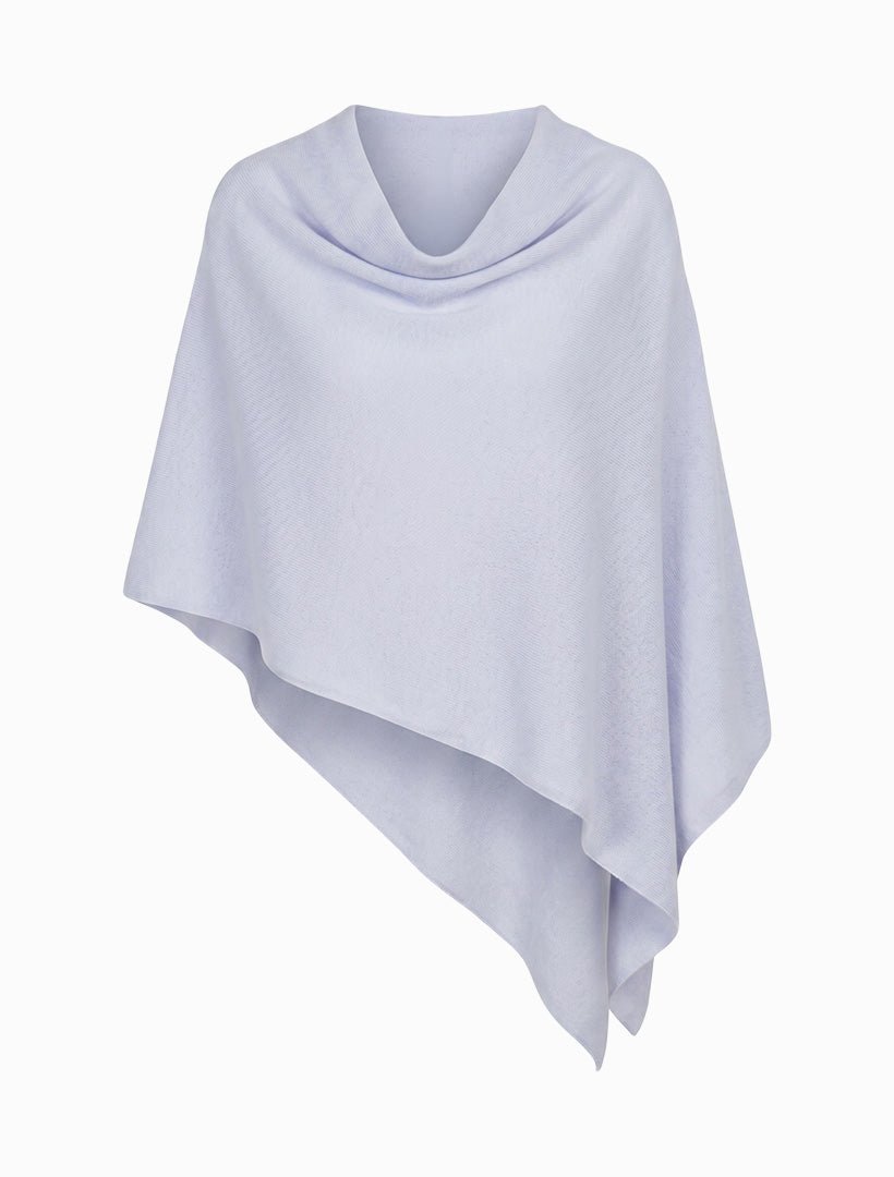 Cashmere Ponchette Pale Blue - Zjoosh
