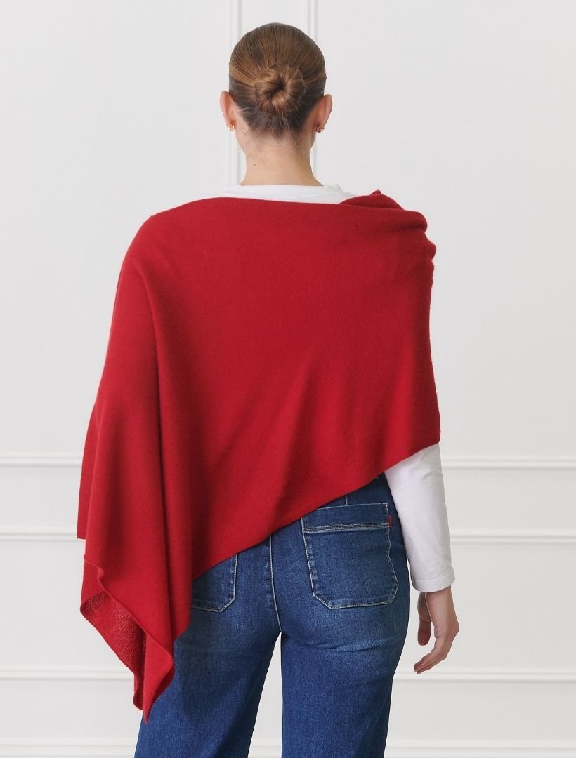 Cashmere Ponchette Rosewood - Zjoosh