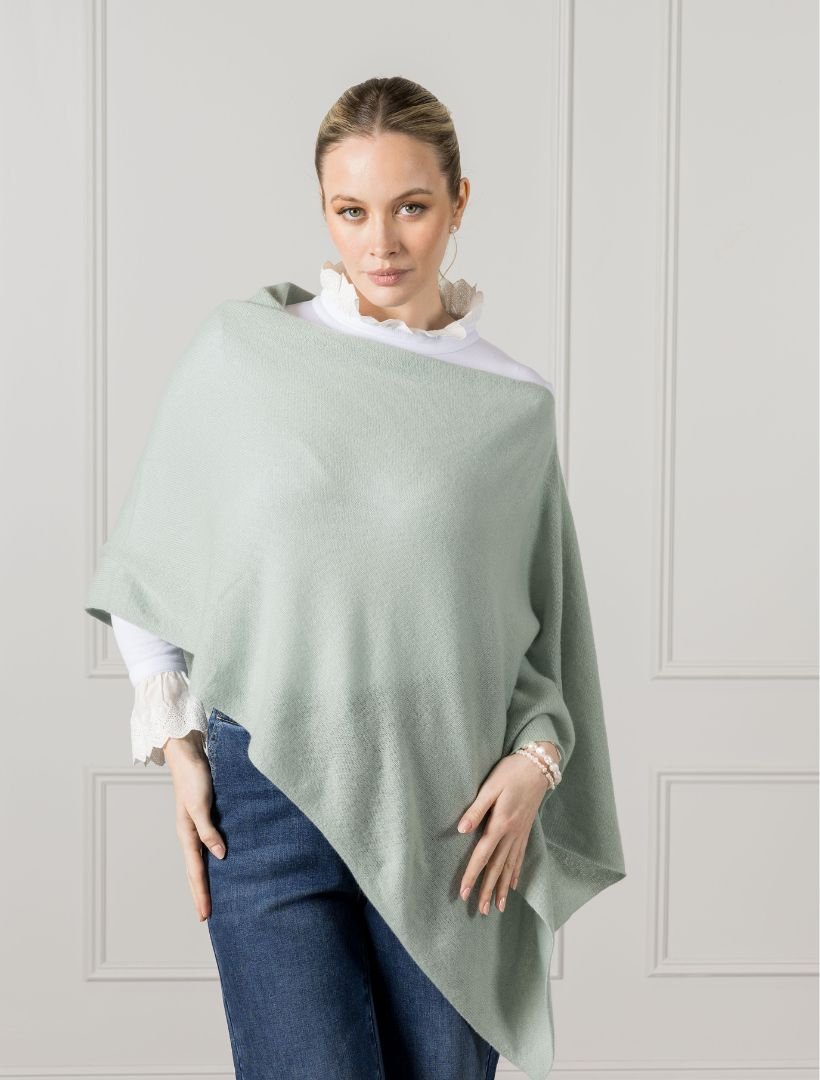 Cashmere Ponchette Sage - Zjoosh