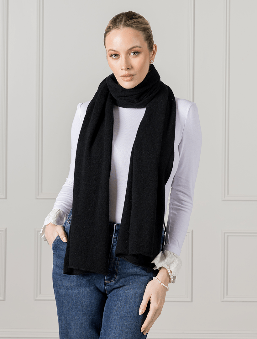 Cashmere Scarf Black - Zjoosh