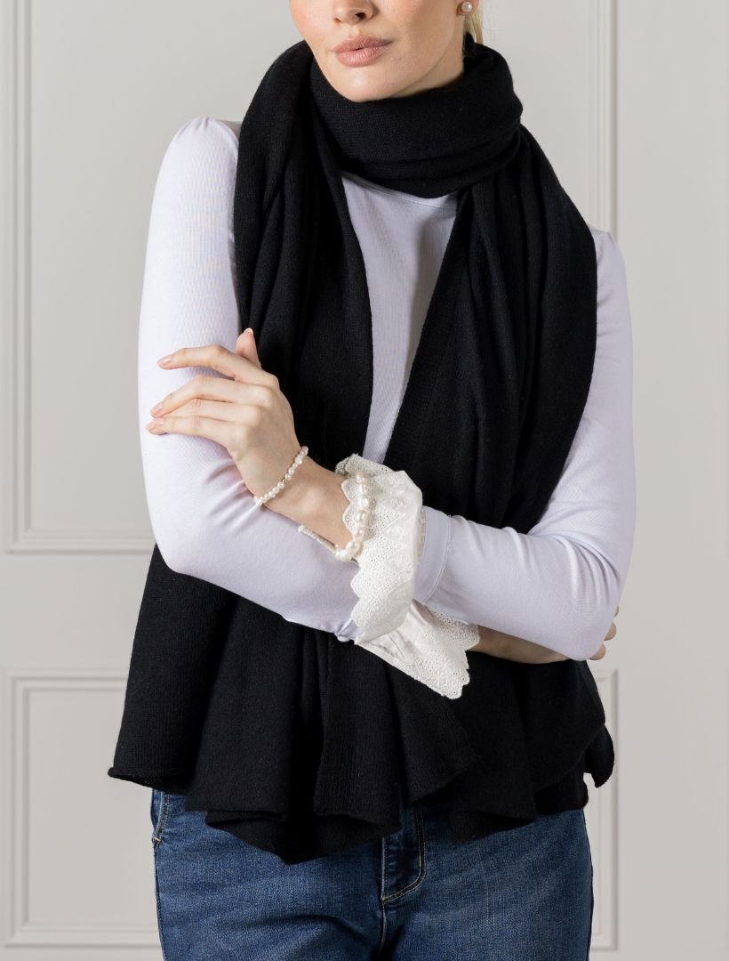 Cashmere Scarf Black - Zjoosh