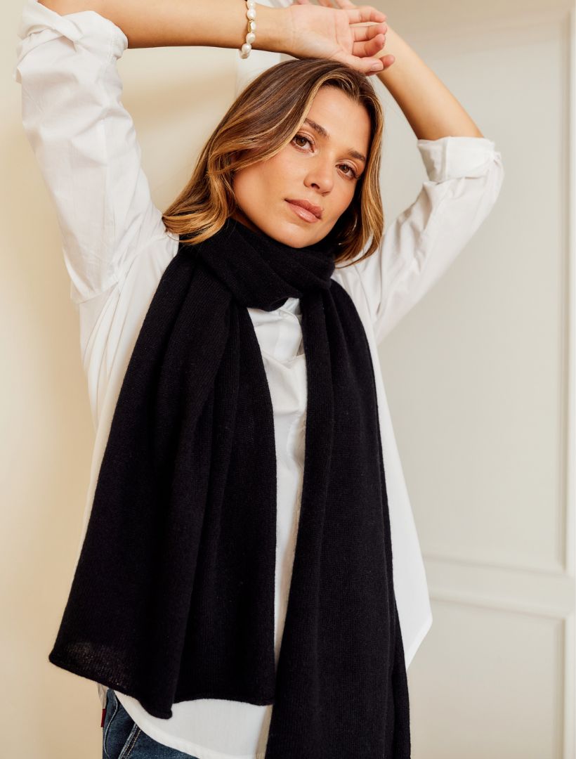 Cashmere Scarf Black - Zjoosh