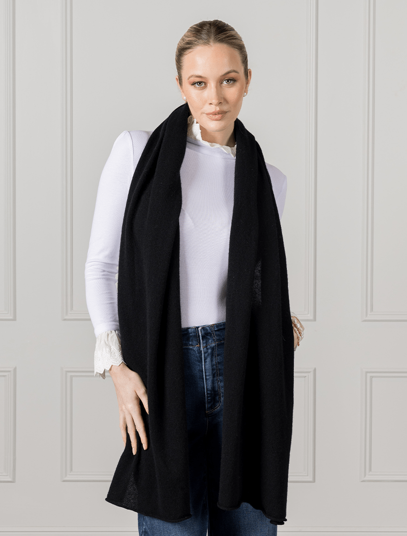 Cashmere Scarf Black - Zjoosh