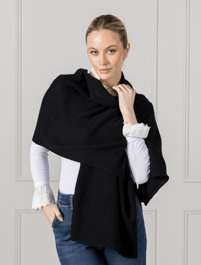 Cashmere Scarf Black - Zjoosh