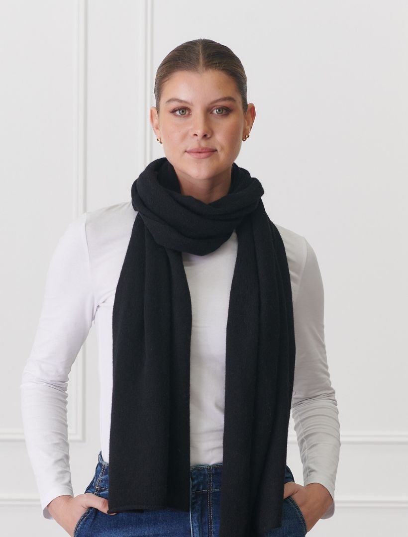 Cashmere Scarf Black - Zjoosh