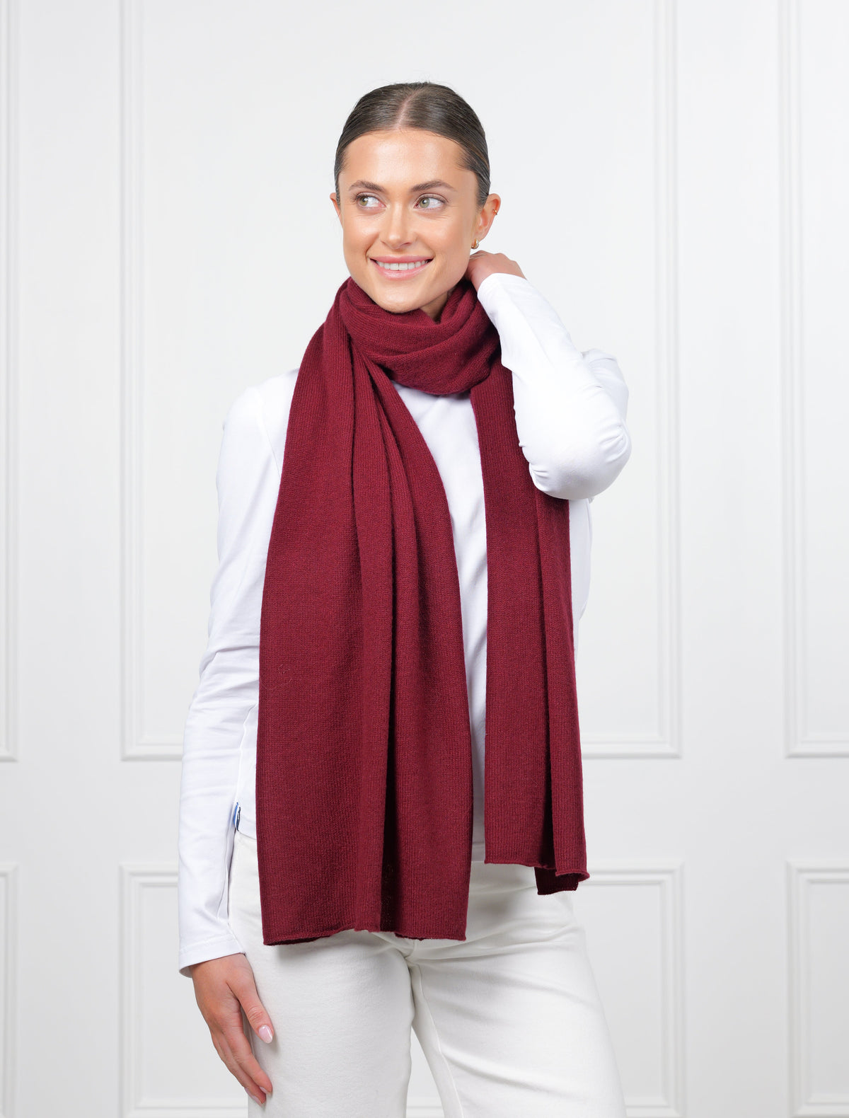 Cashmere Scarf Burgundy - Zjoosh