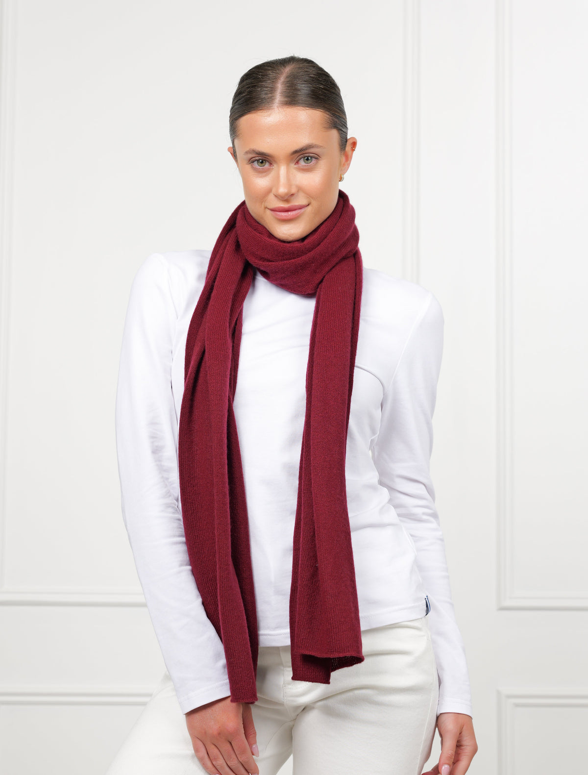 Cashmere Scarf Burgundy - Zjoosh