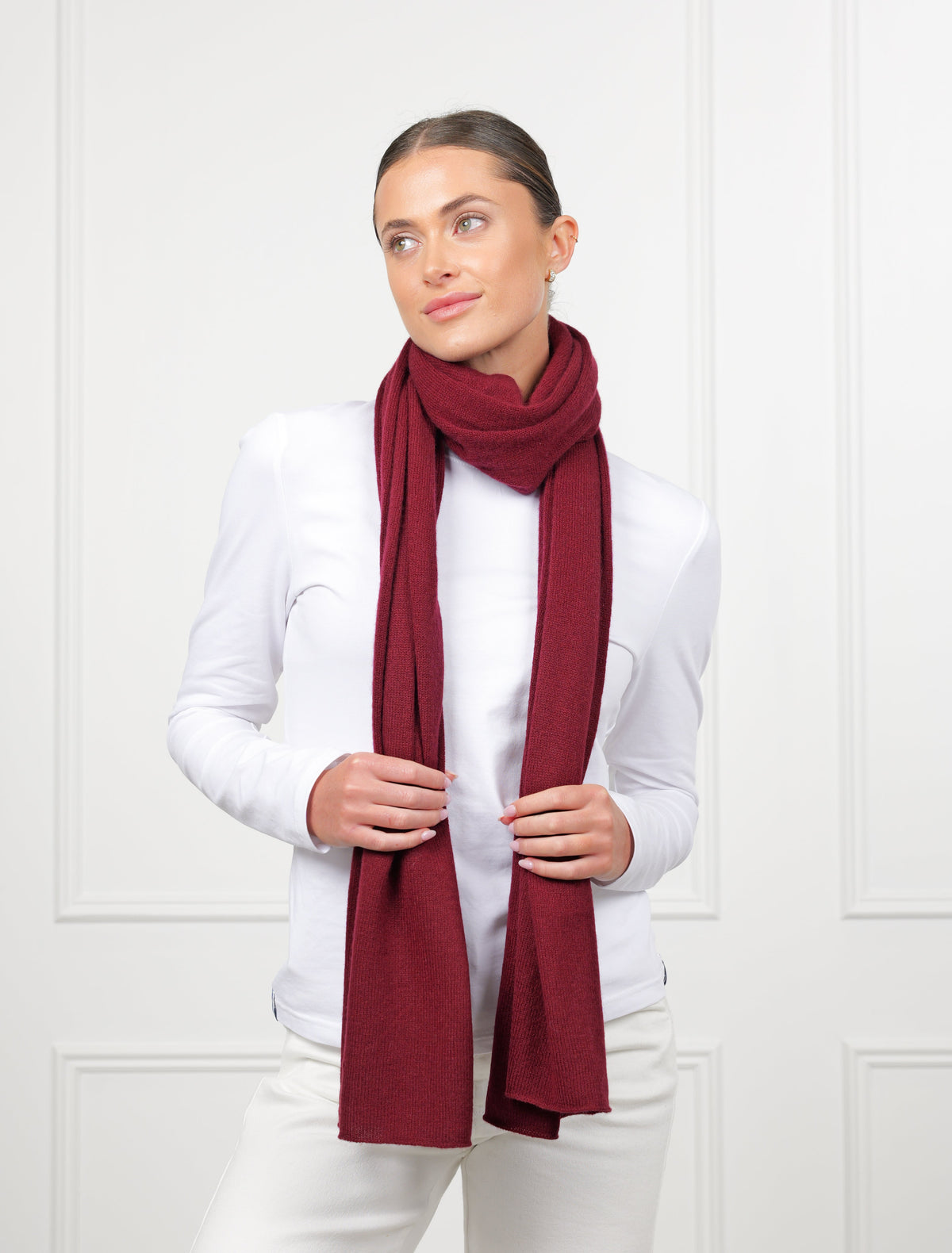 Cashmere Scarf Burgundy - Zjoosh