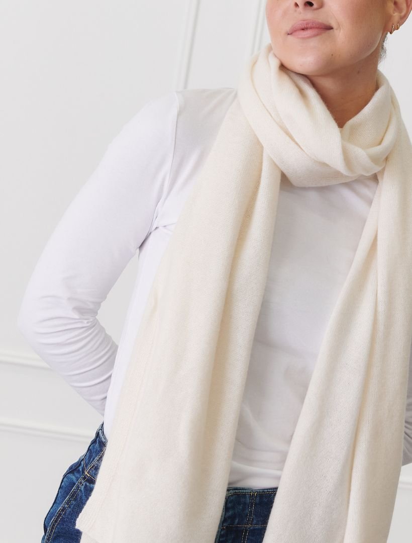 Cashmere Scarf Cream - Zjoosh