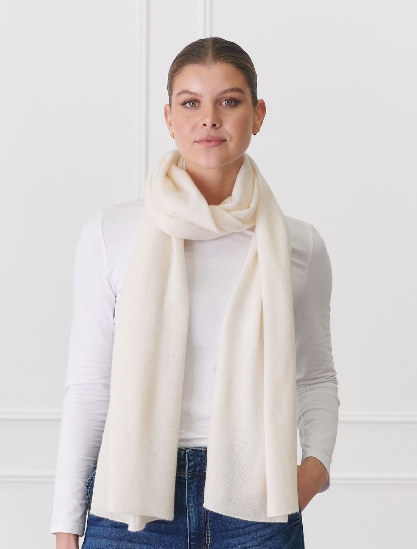 Cashmere Scarf Cream - Zjoosh