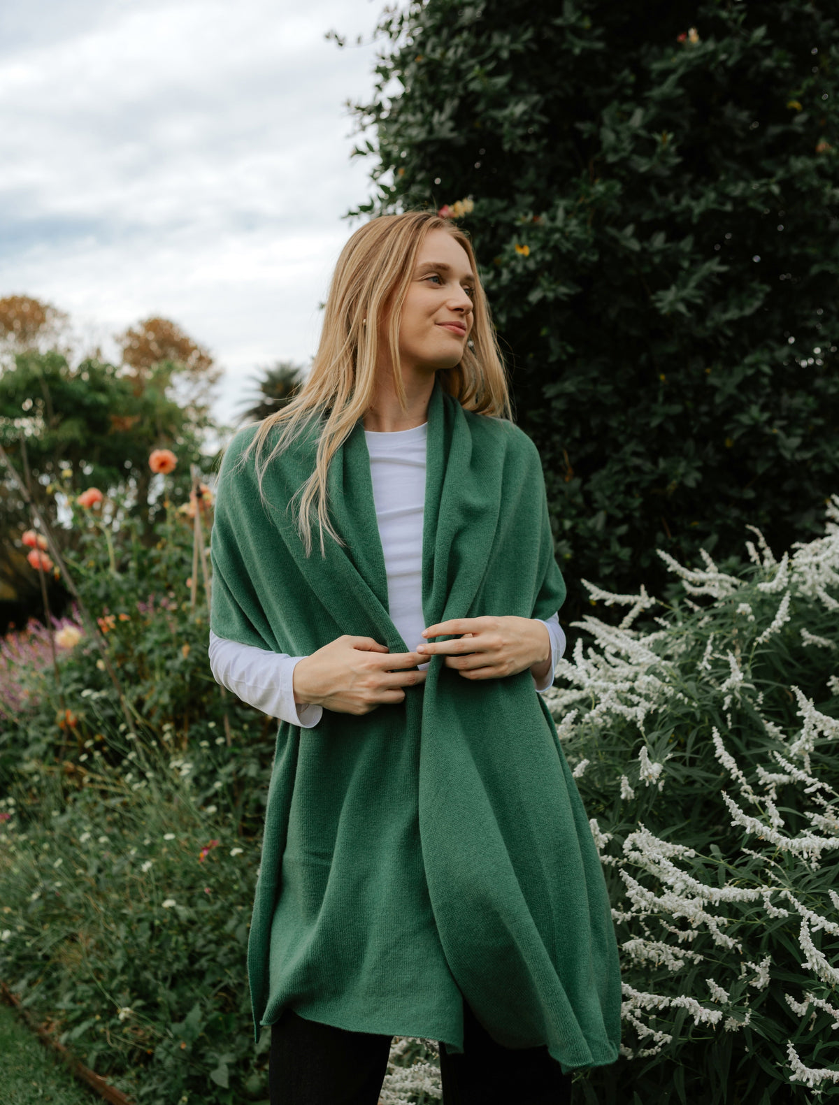 Cashmere Scarf Green - Zjoosh