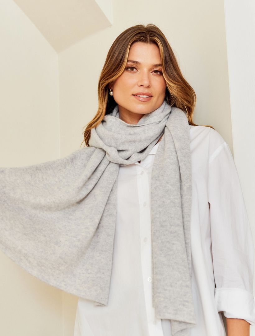 Grey Cashmere Scarf Gray Scarf Womens Cashmere Scarf Grey Zjoosh