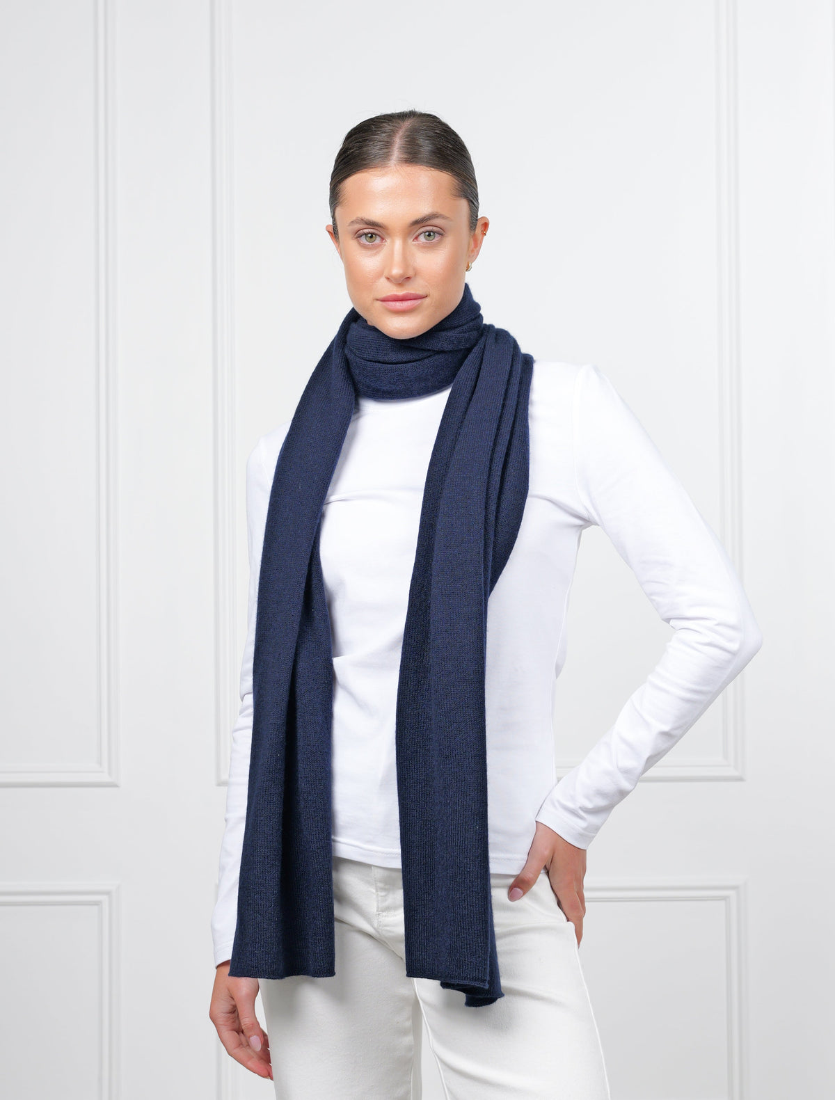 Cashmere Scarf Navy - Zjoosh