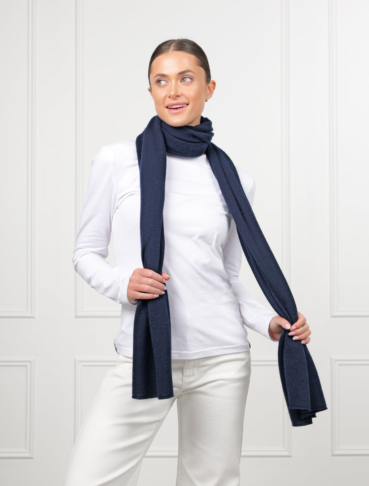 Cashmere Scarf Navy - Zjoosh