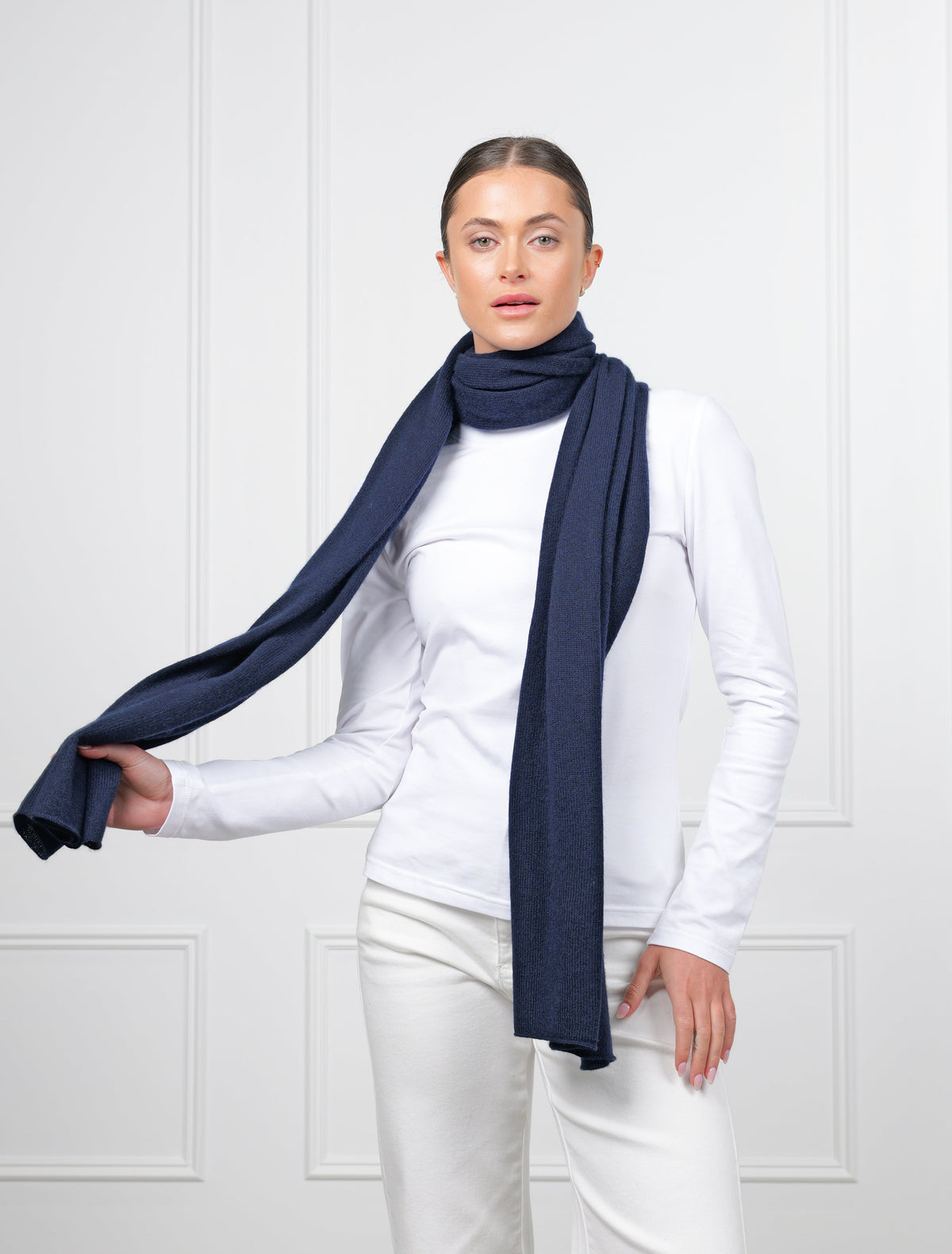 Cashmere Scarf Navy - Zjoosh