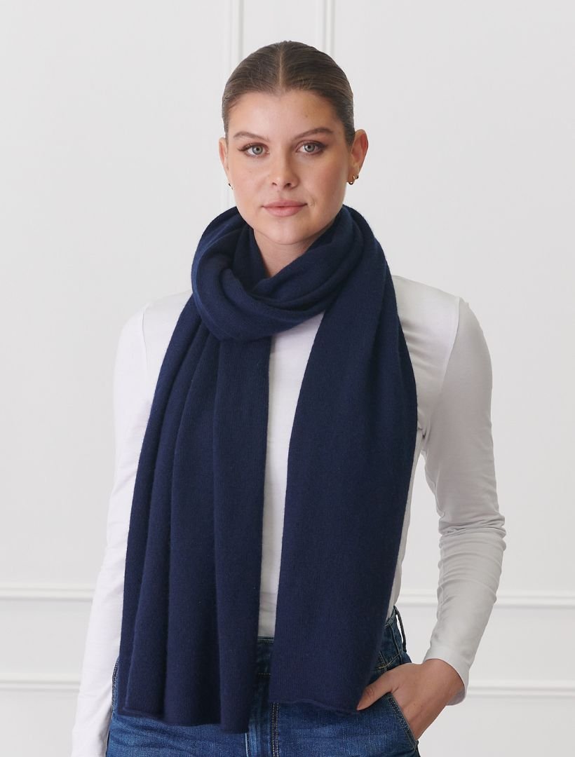 Cashmere Scarf Navy - Zjoosh