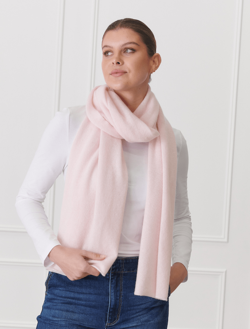 Pink Cashmere Scarf Zjoosh 100% Pure Cashmere