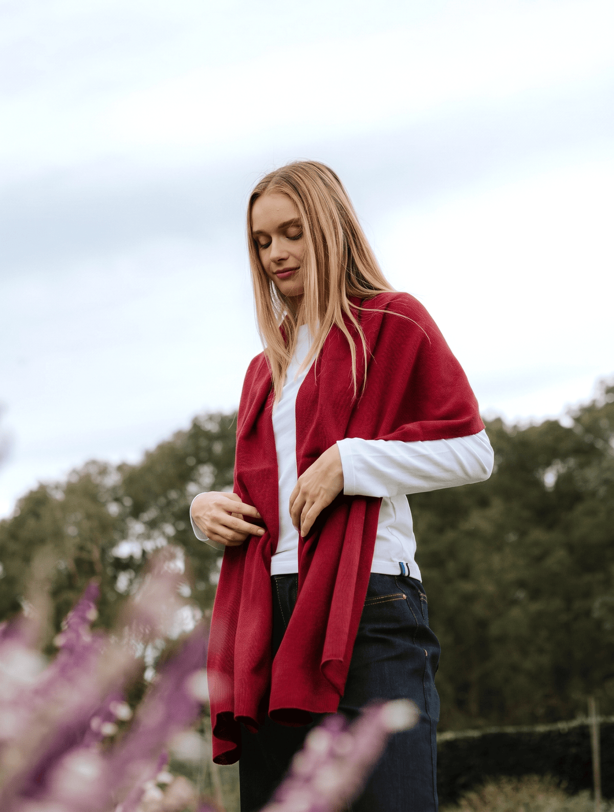 Cashmere Scarf Red - Zjoosh