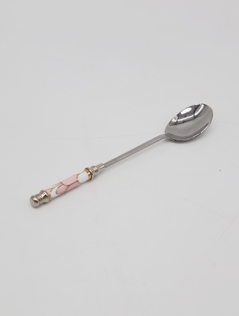 Ceramic Pink Arch Tile Pattern Spoon Silver - Zjoosh