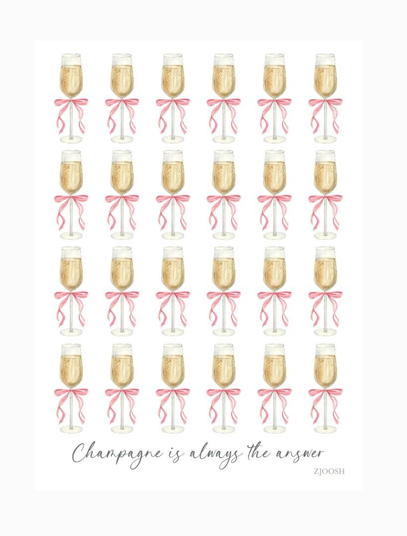 Champagne Tea Towel - Zjoosh